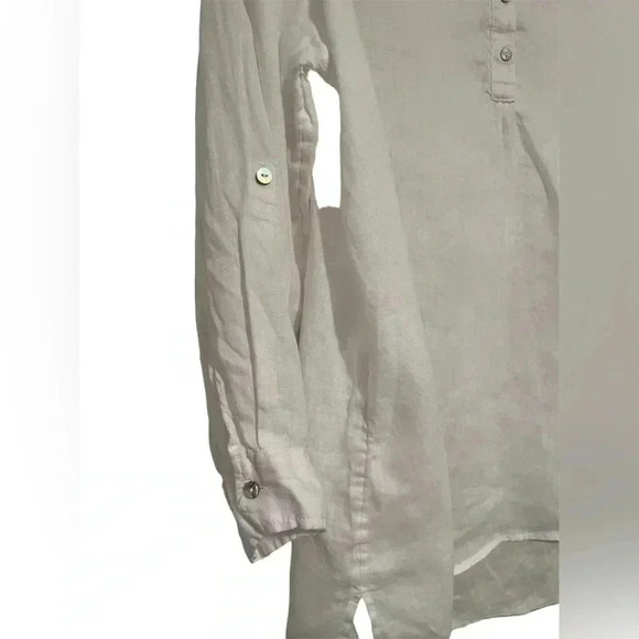 Jones New York Linen Roll-Tab Tunic Plus Size 2X - Picture 2 of 6